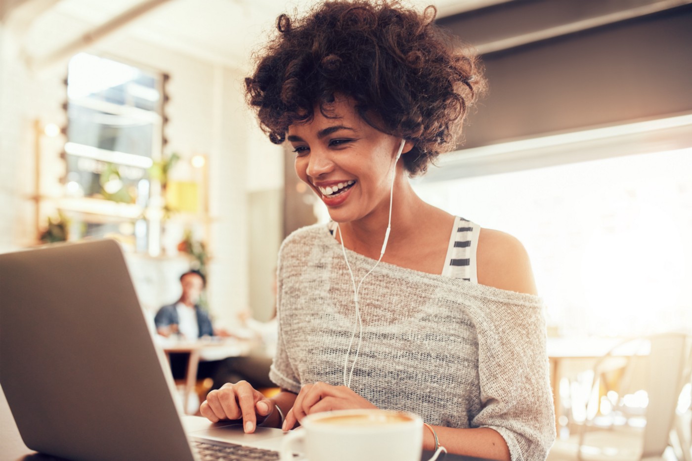 Girl with a laptop